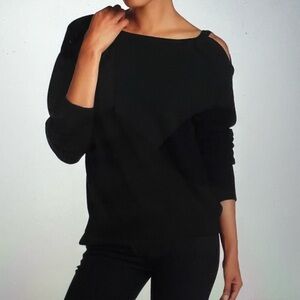 Vince cold shoulder cashmere black sweater